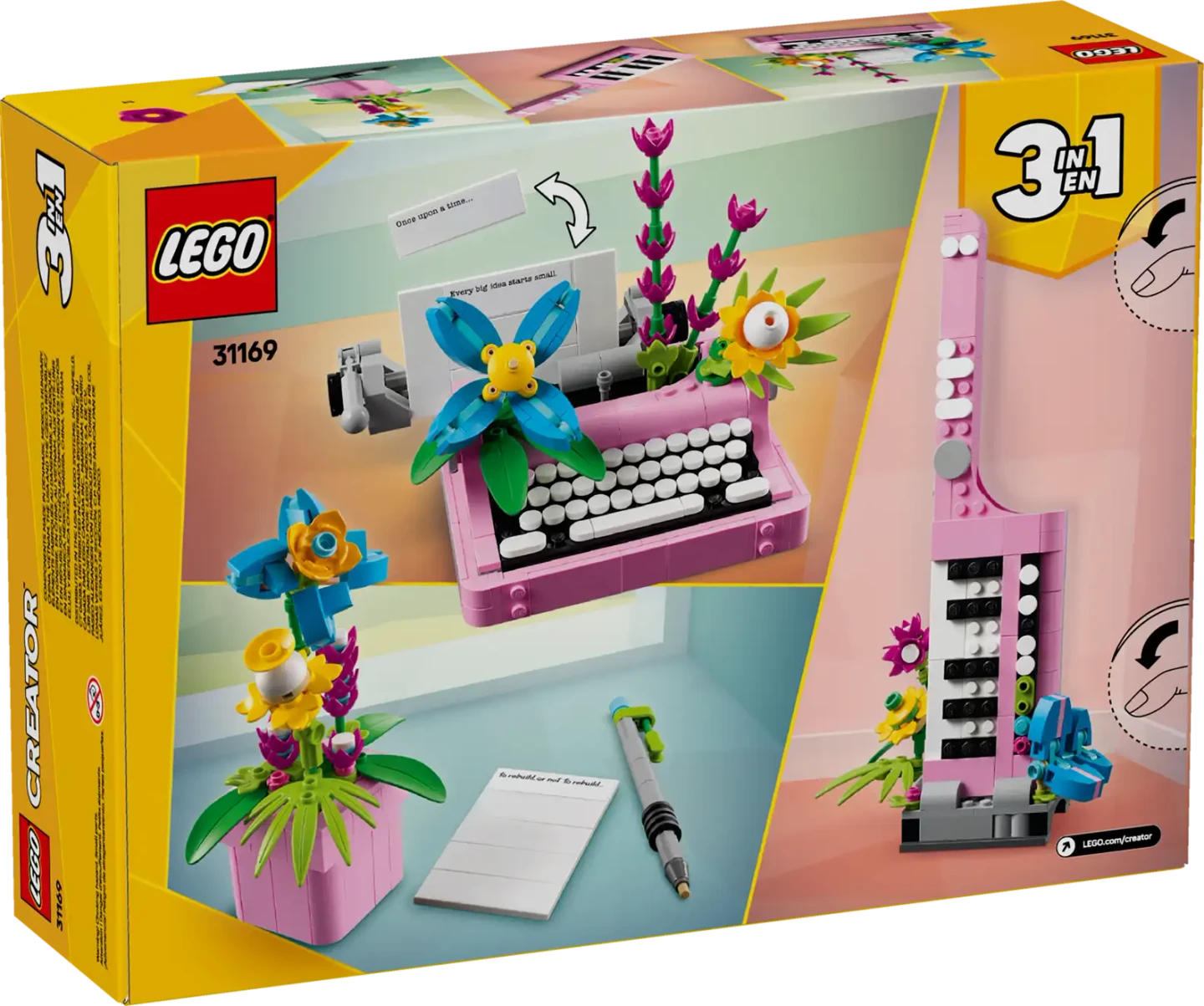 LEGO Creator 3-in-1 Typewriter with Flowers Building Set (31169) - photo 3