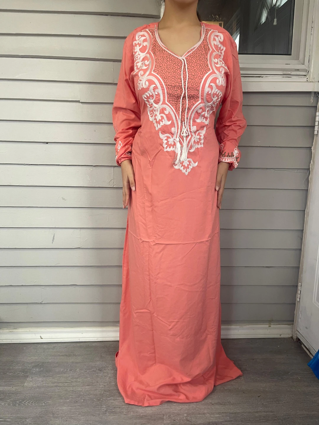 Embroidered Hand made Pure Cotton Kaftan Dress - photo 3