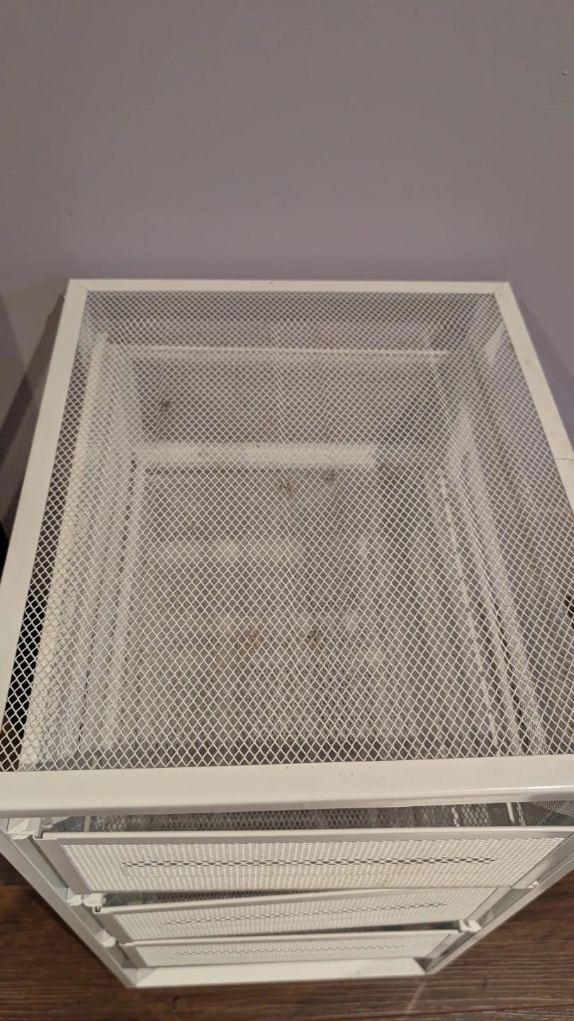 White 3-Drawer Metal Mesh Storage Cart - photo 4
