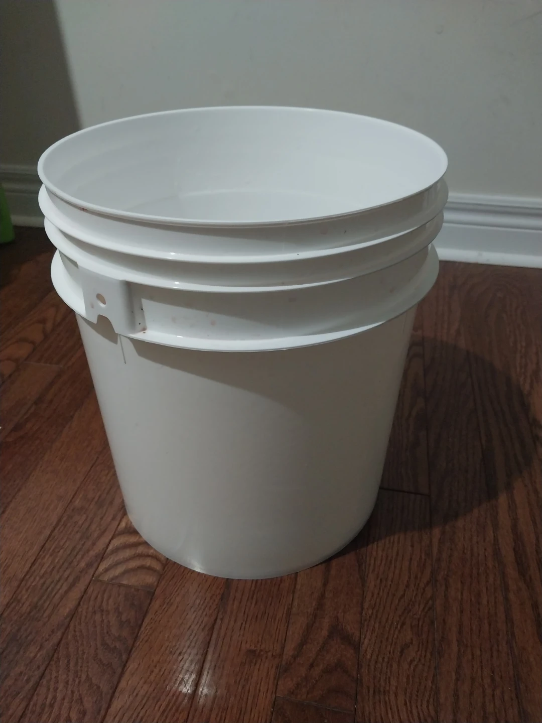 White Plastic Bucket with Lid