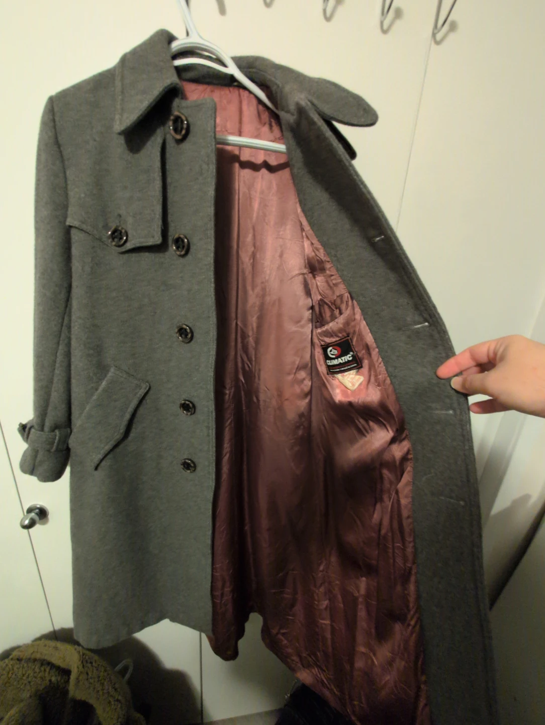 Grey Wool Blend Overcoat - photo 2