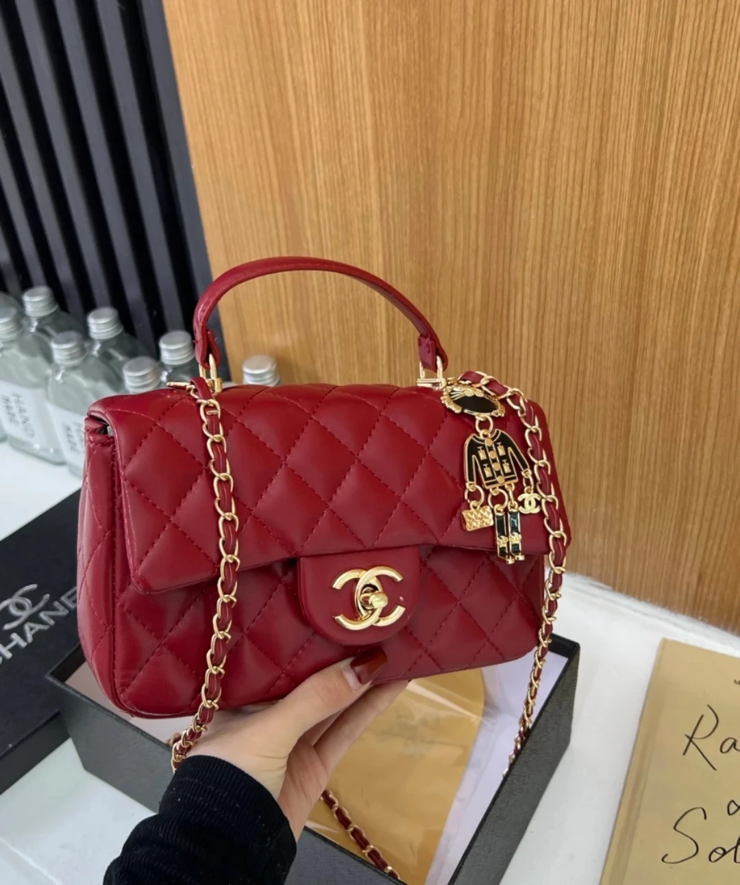 Red Quilted Handbag