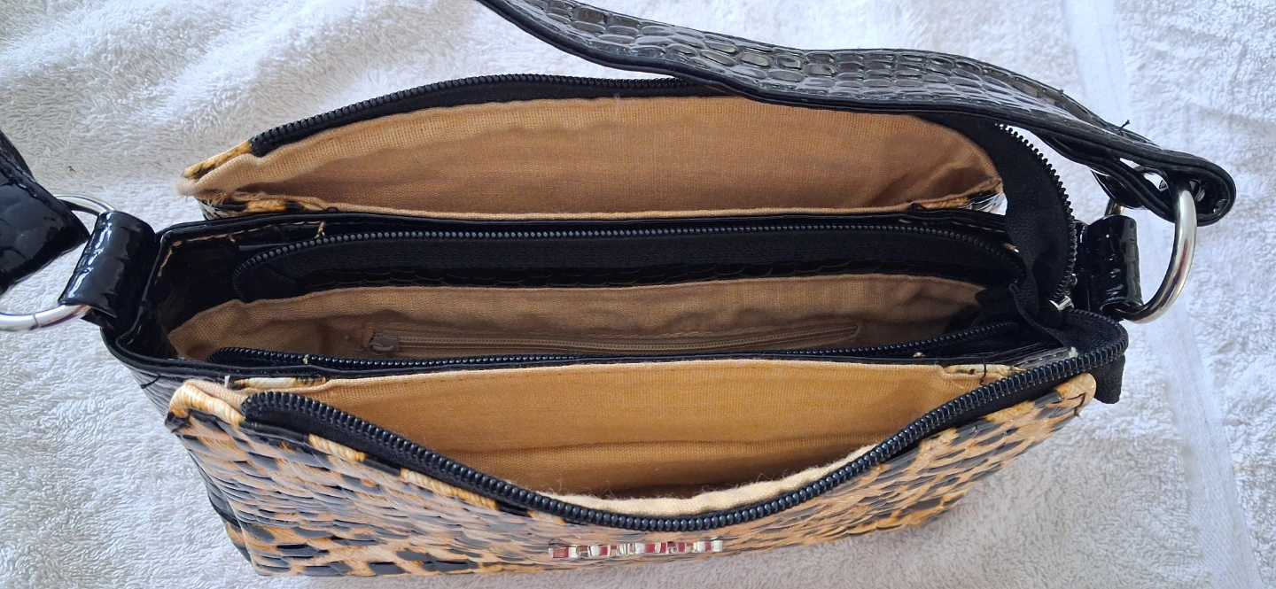 Leopard Print & Black Shoulder Bag - photo 2