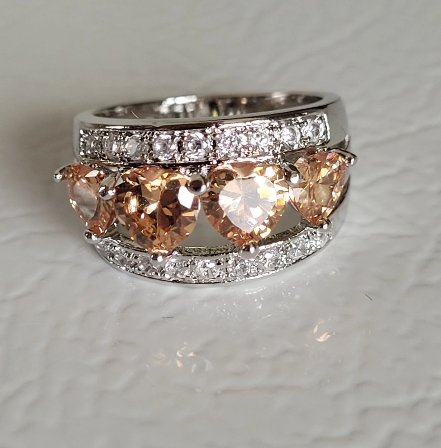 ♥️ Fashion Ring Morganite Color Stone - photo 2