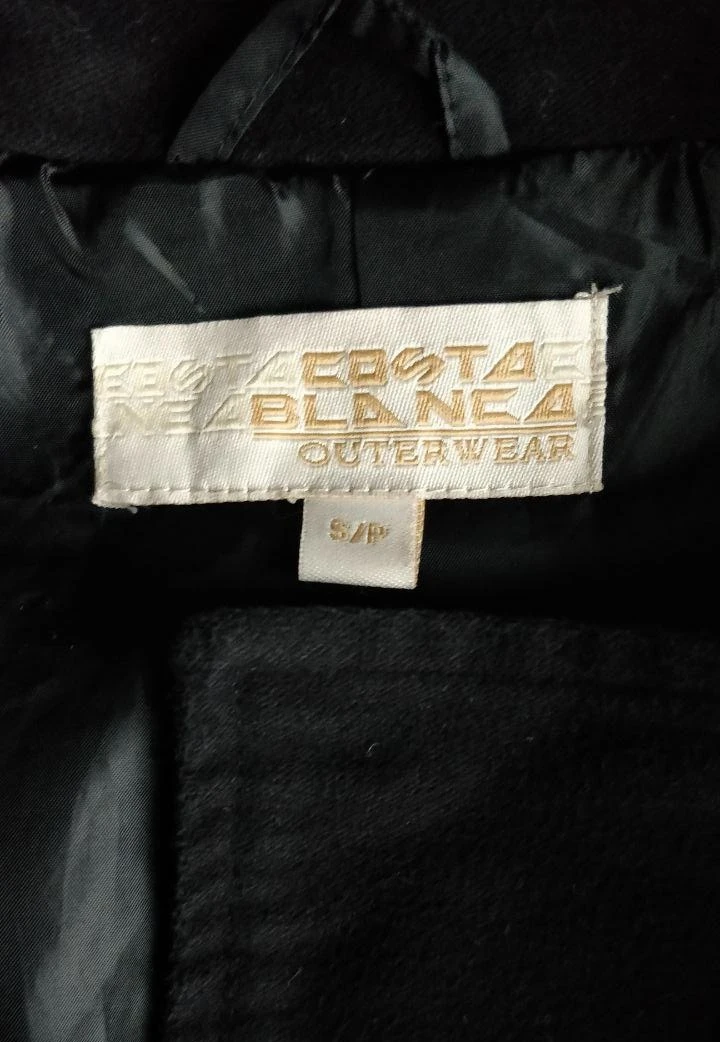 Costa Blanca Black Fitted Trench Coat – Small - Double Breasted - photo 3