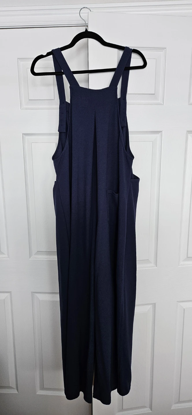 Halara Pocket Waffle Casual Overalls – Dark Blue (XL) - photo 4