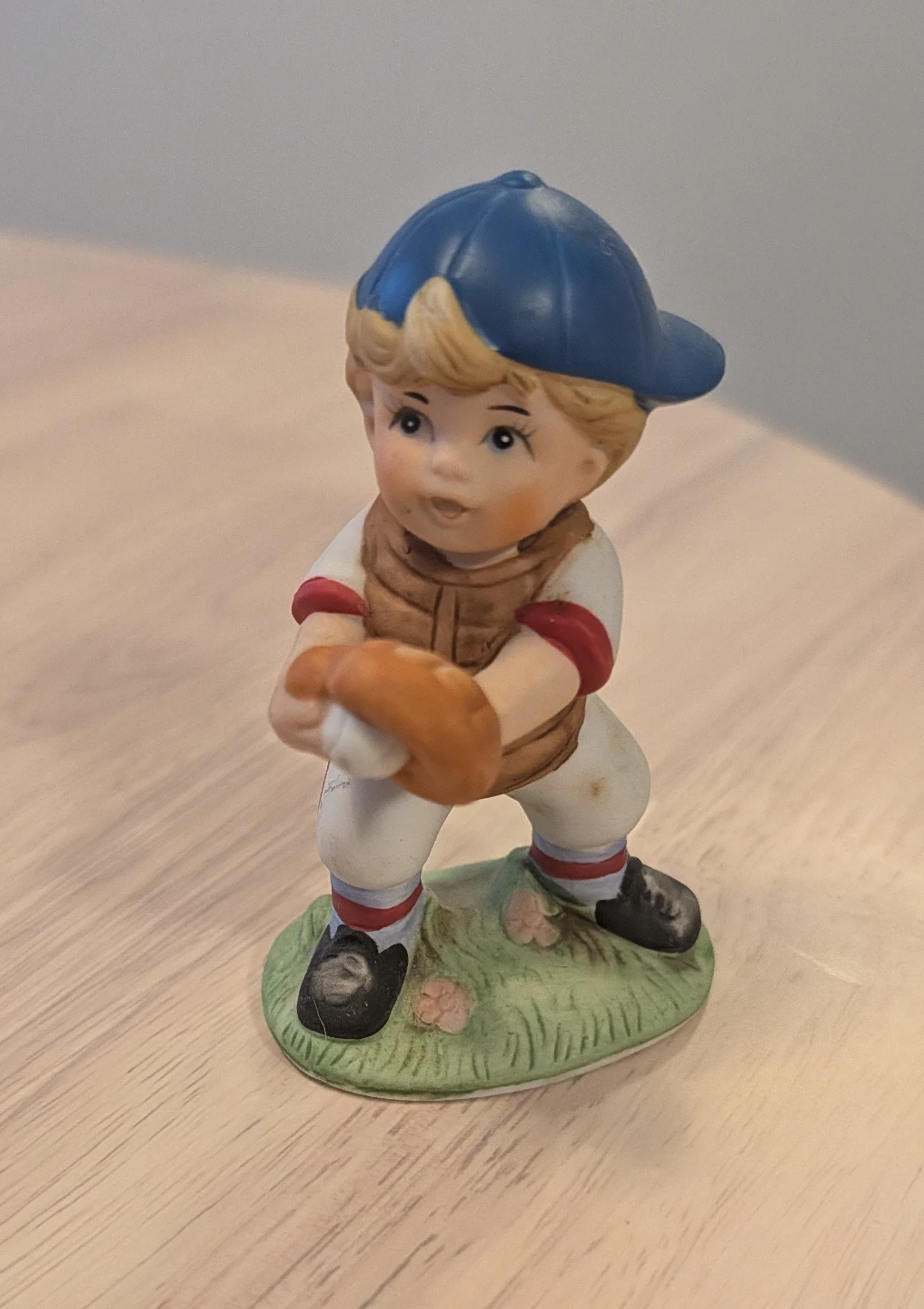 Ceramic Baseball Player Figurine