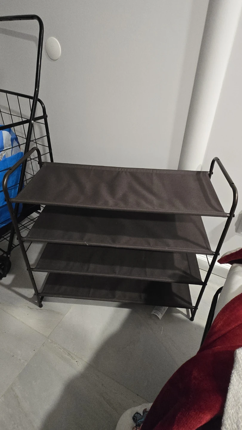 Brown 3-Tier Shoe Rack