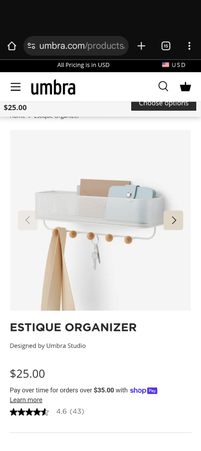 Umbra Estique Organizer - Like New!