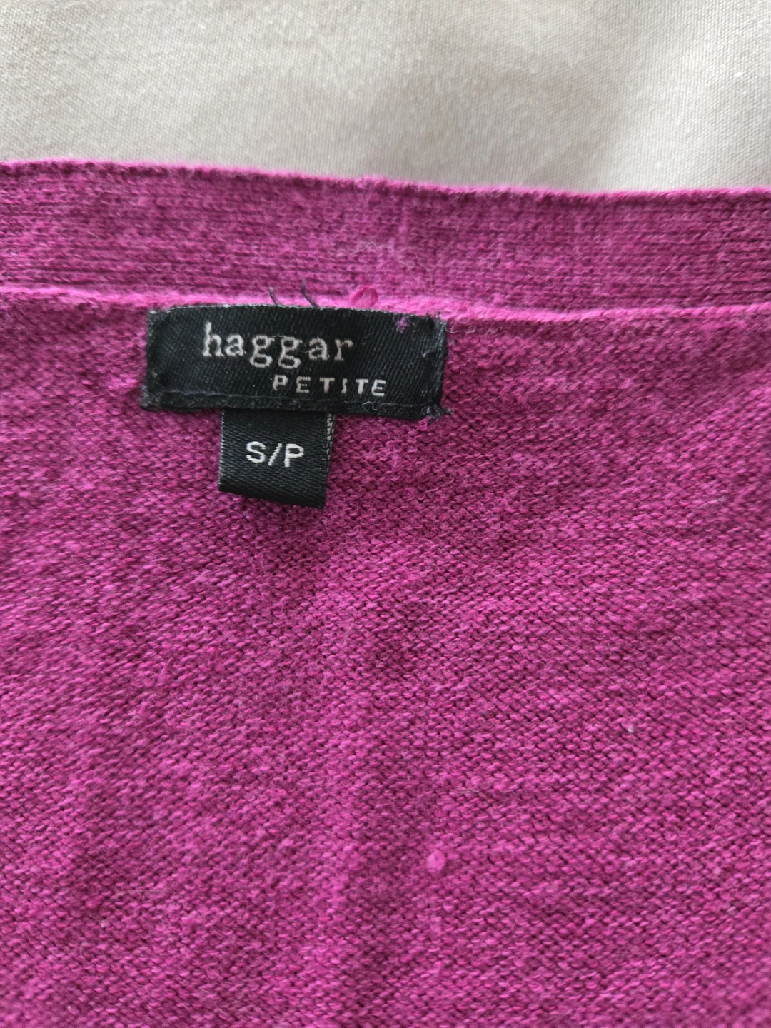 Haggar Petite Cardigan in Magenta - photo 2