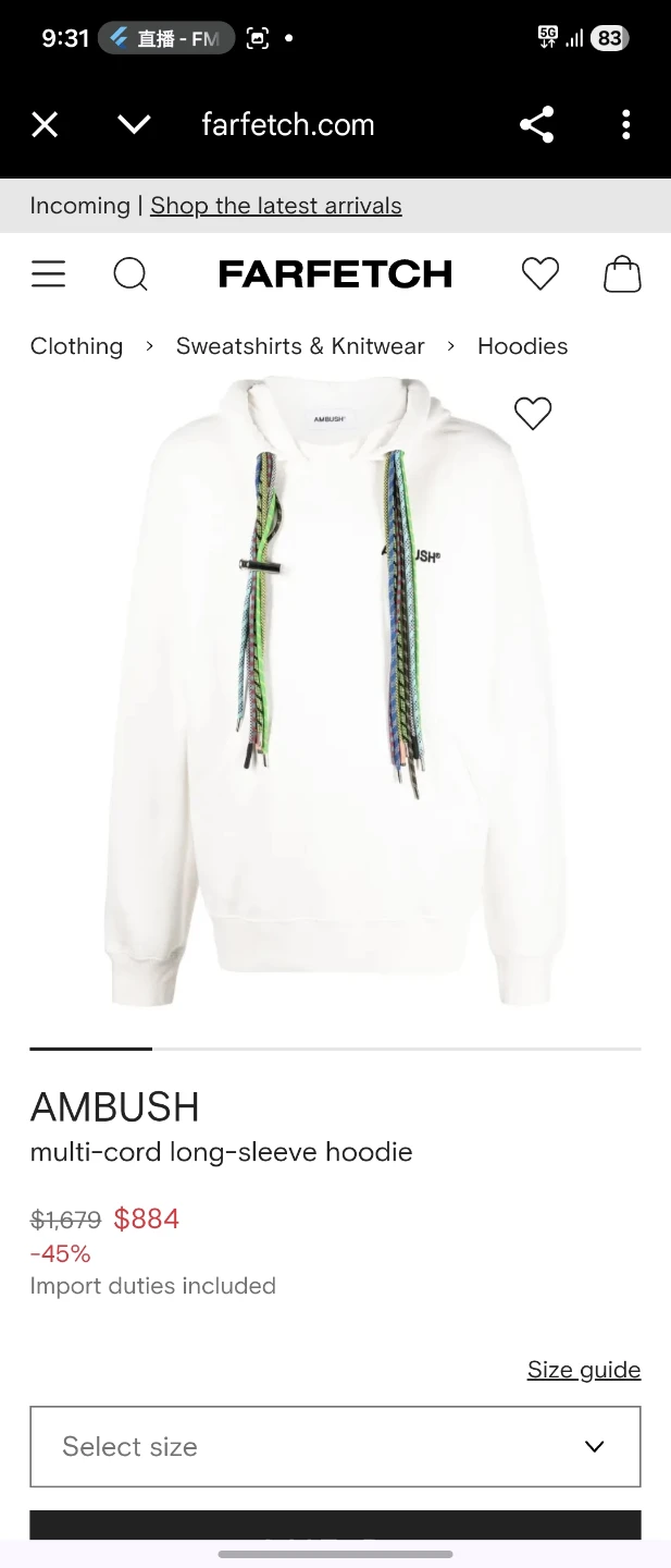 AMBUSH Multi-Cord Long-Sleeve Hoodie