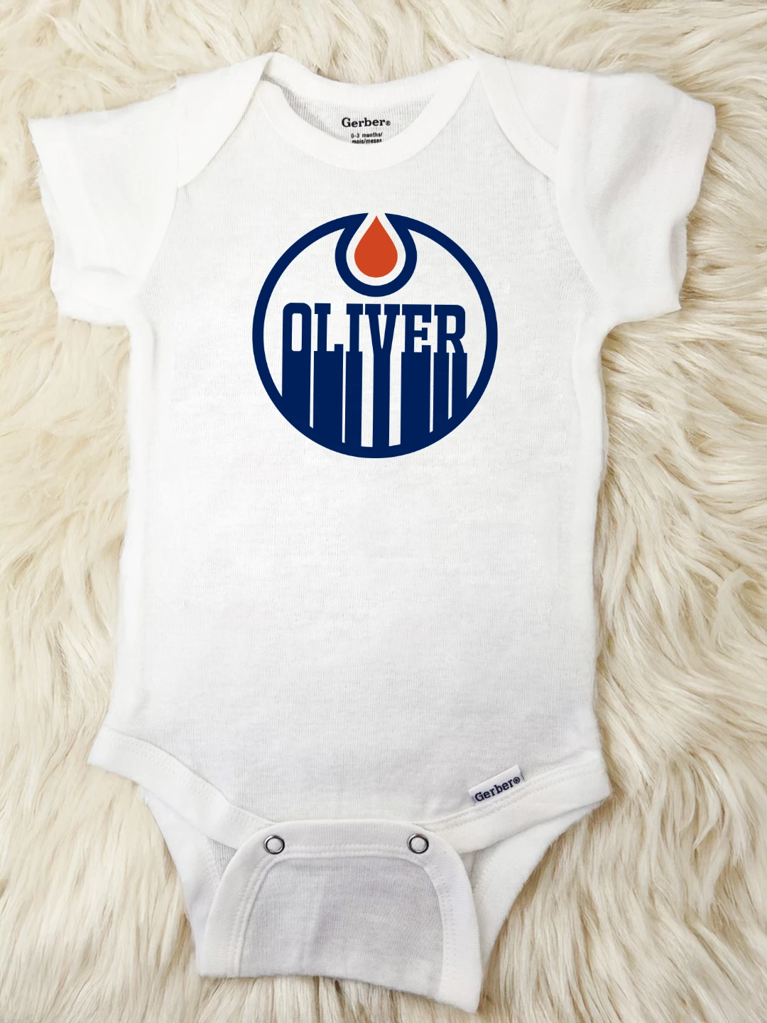 Custom Name Edmonton Oilers Onesie