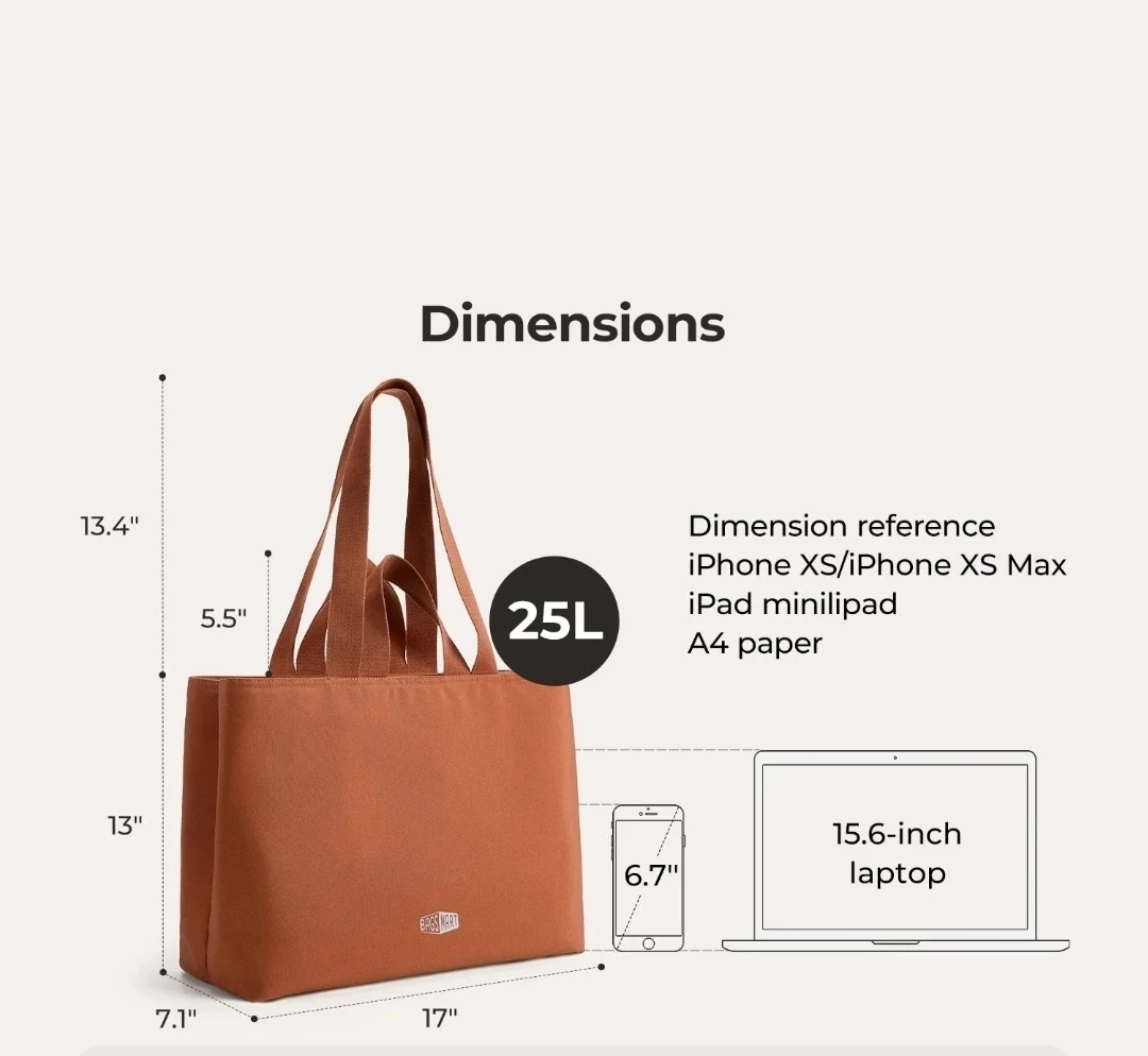 BAGSMART Tote Bag - Orange - photo 2