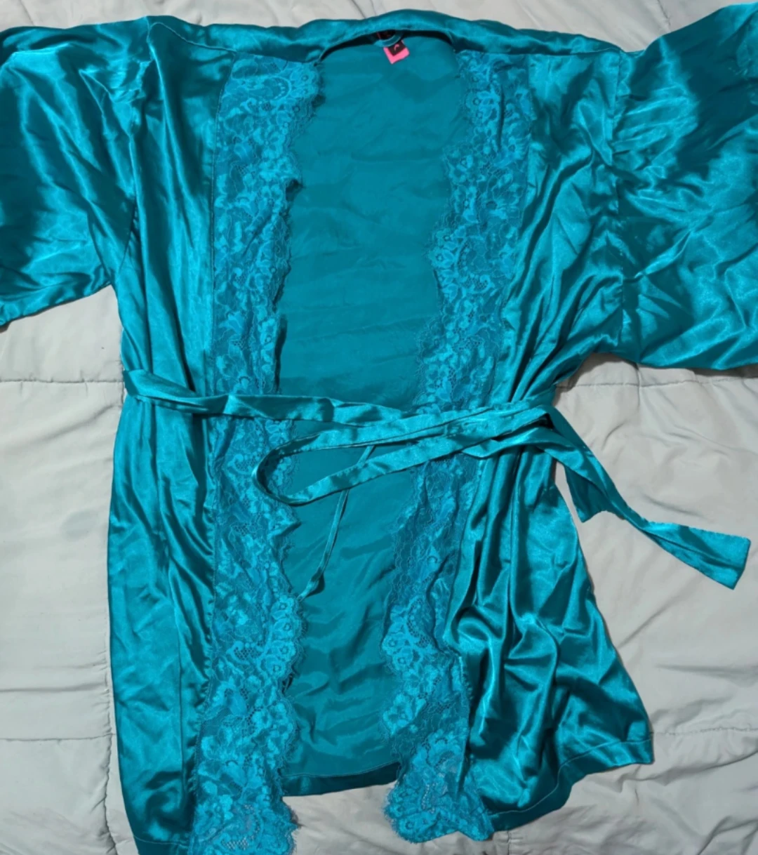 Teal La Senza Lace Trim Robe