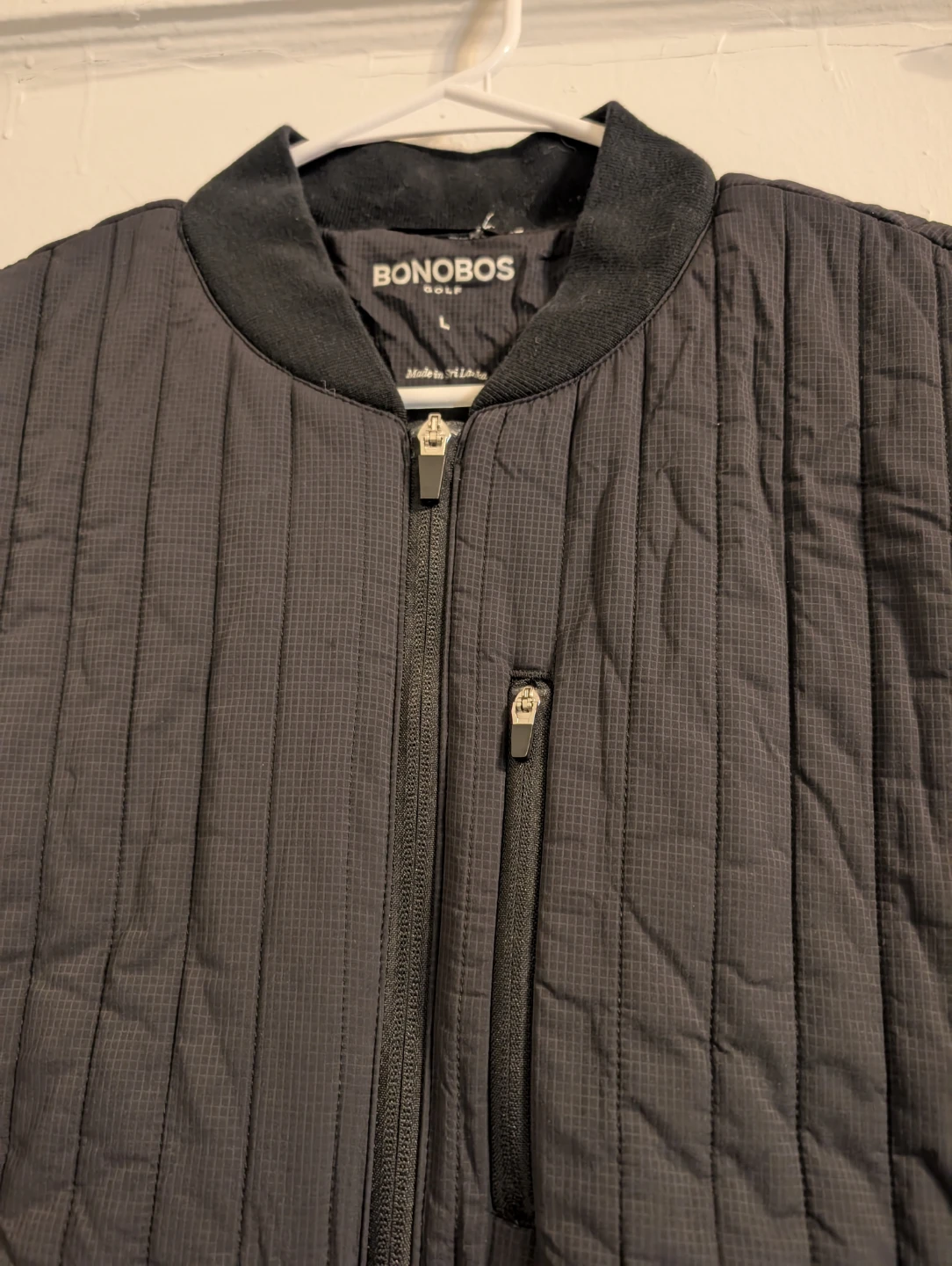 Bonobos Men's Quilted Golf Vest Black Primaloft Down L - photo 3