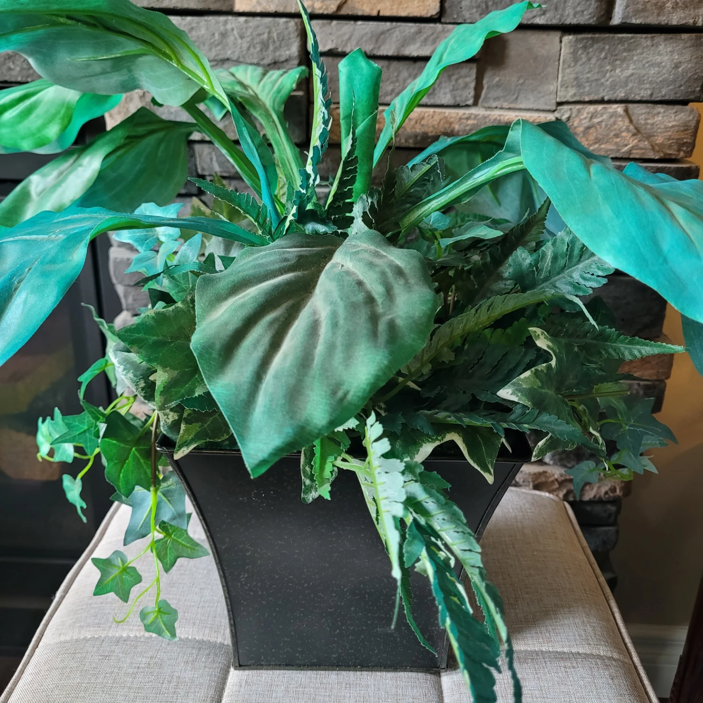 Decorative Artificial Plant with Black Pot - photo 2