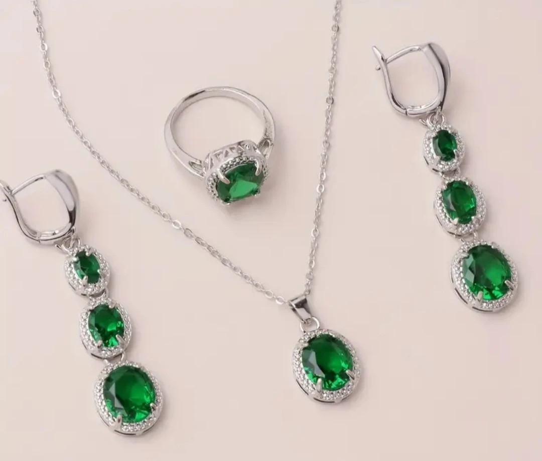 New Jewellery Set: Necklace, Ring & Earrings - photo 2