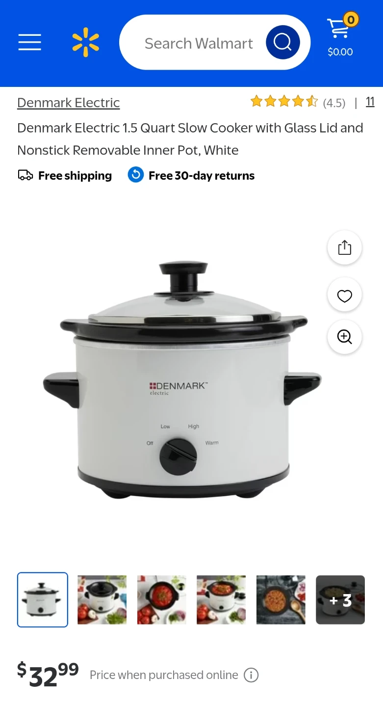 Denmark Electric 1.5 Quart Slow Cooker - Green - photo 2