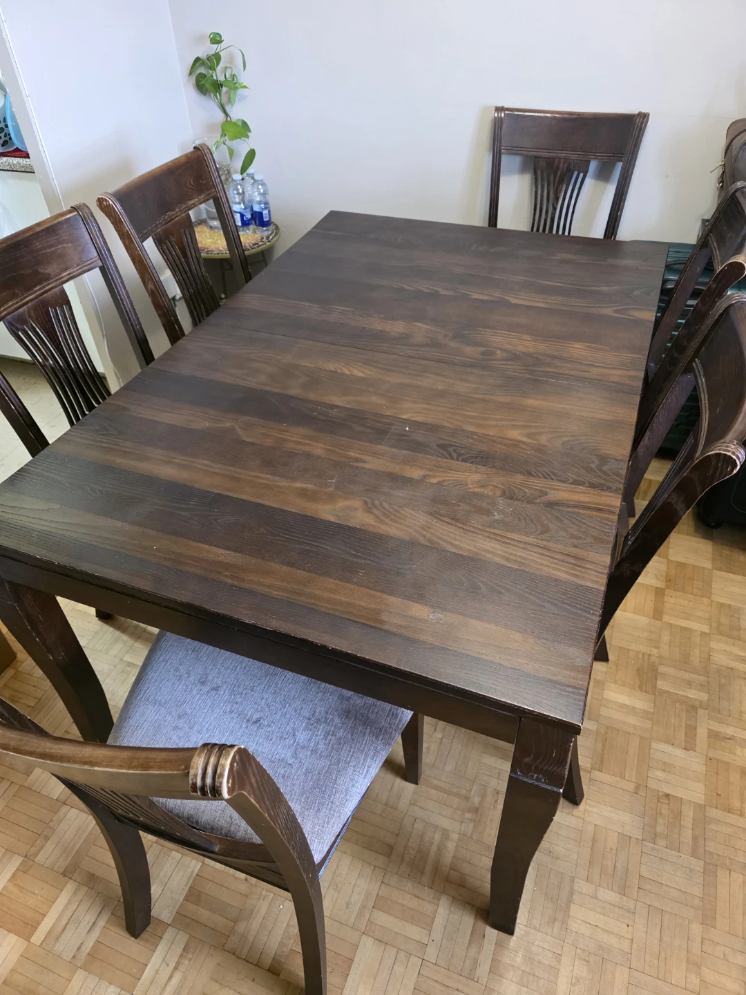 Dark Wood Dining Table and 6 Chairs