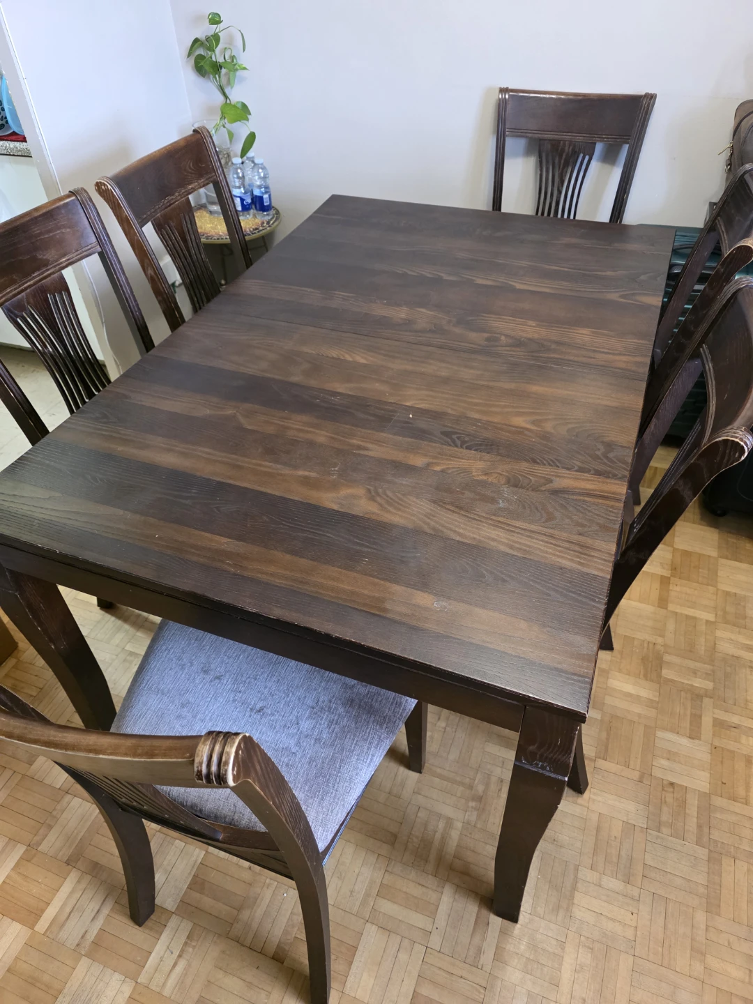 Dark Wood Dining Table and 6 Chairs - photo 2