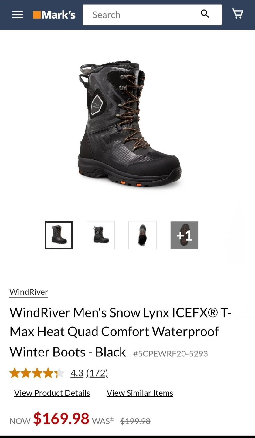 WindRiver Snow Lynx ICEFX Winter Boots