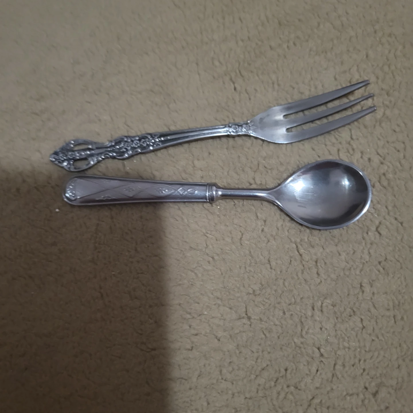 Vintage Silver Plated Fork & Spoon Set