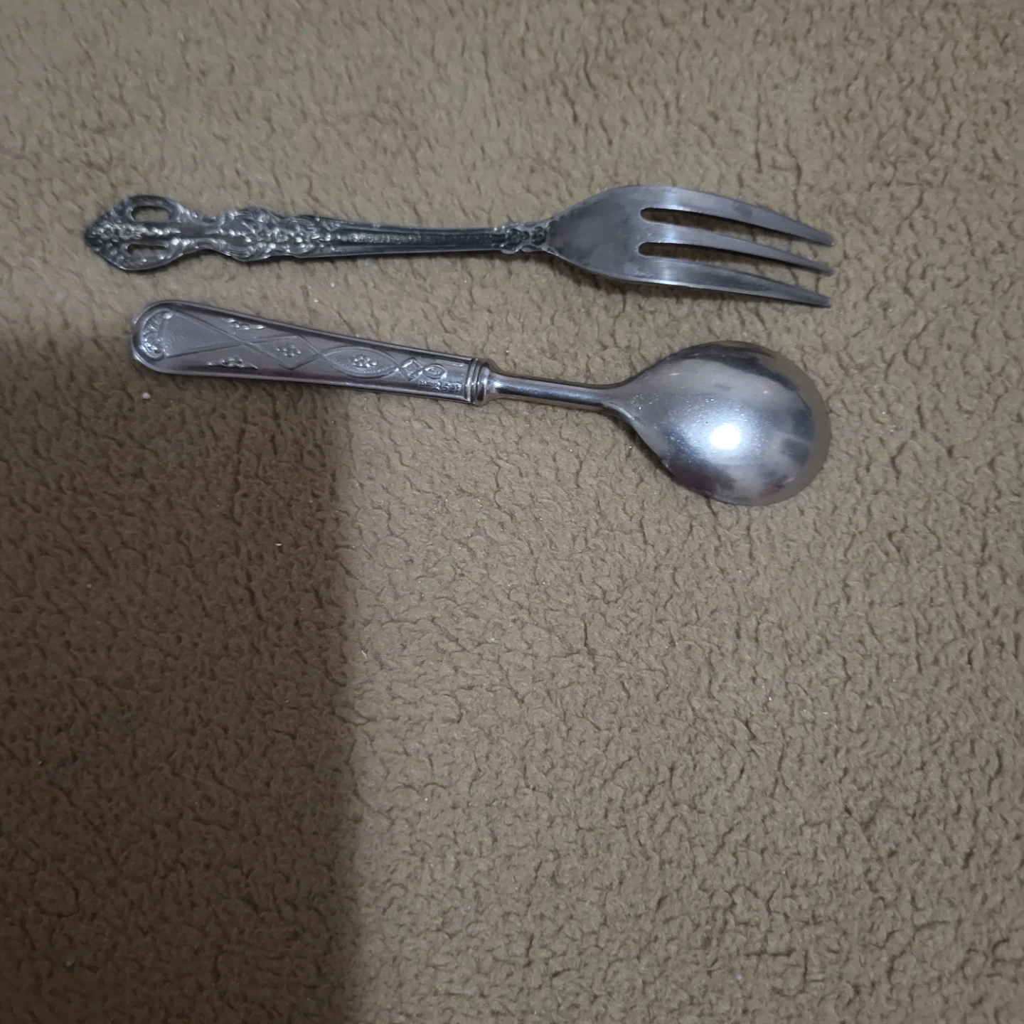 Vintage Silver Plated Fork & Spoon Set - photo 2