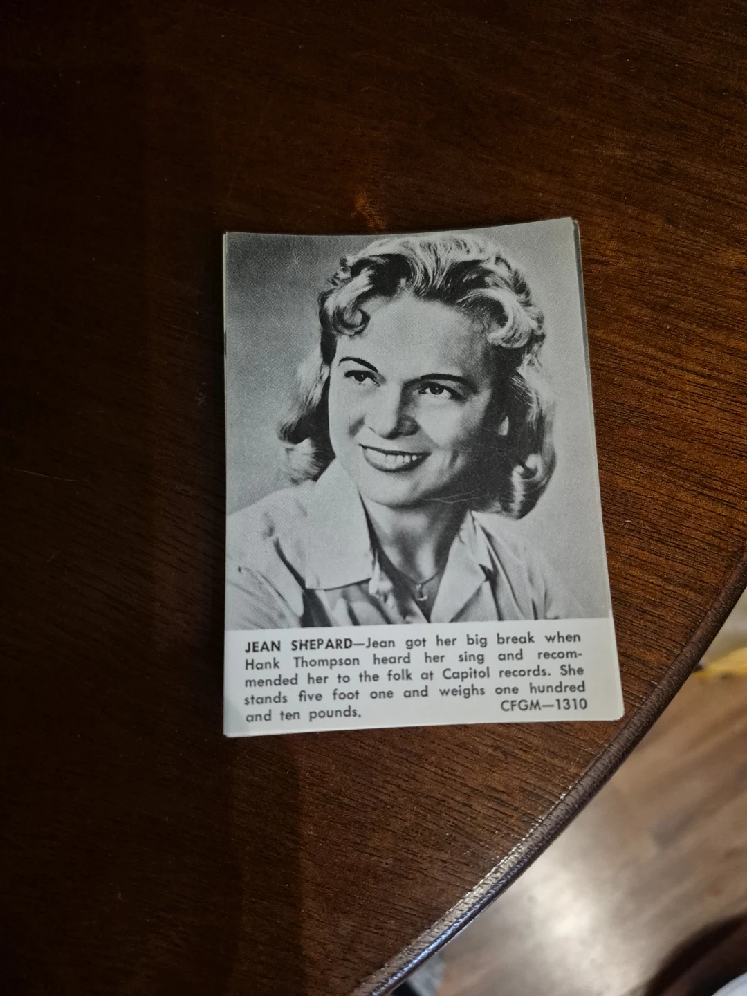 Jean Shepard biography card