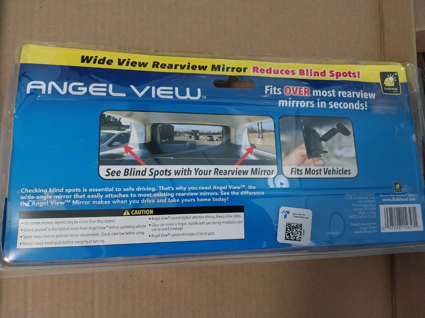 Angel View Wide View Rearview Mirror for Car Vehicle - photo 2