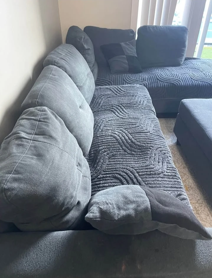Grey Sectional Sofa with Ottoman - photo 3