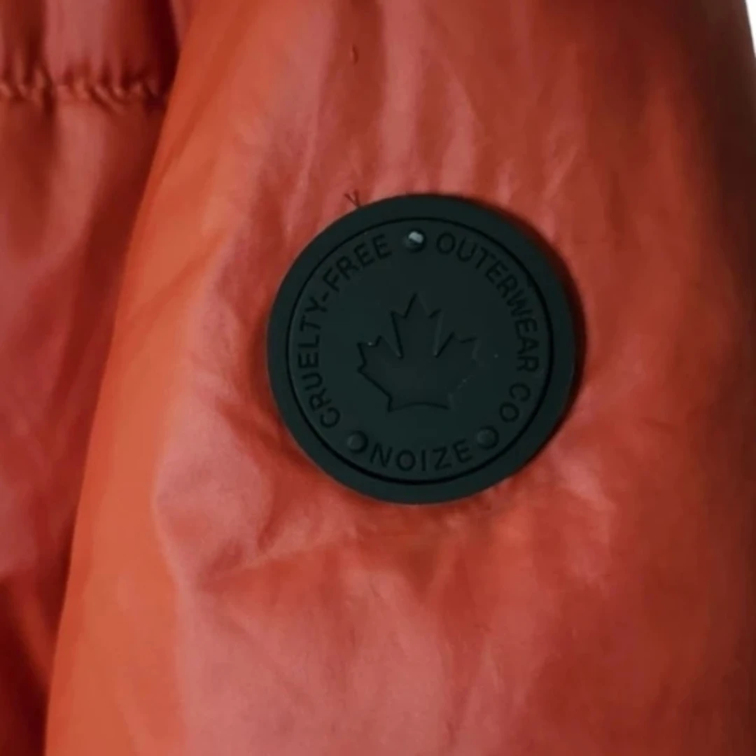 NOIZE Burnt Orange Unisex Vegan Puffer Jacket w Hood - photo 5