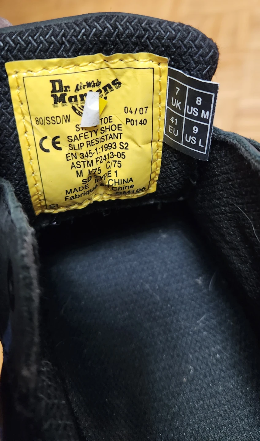 Dr. Martens Steel Toe Work Shoes - US Men's 9