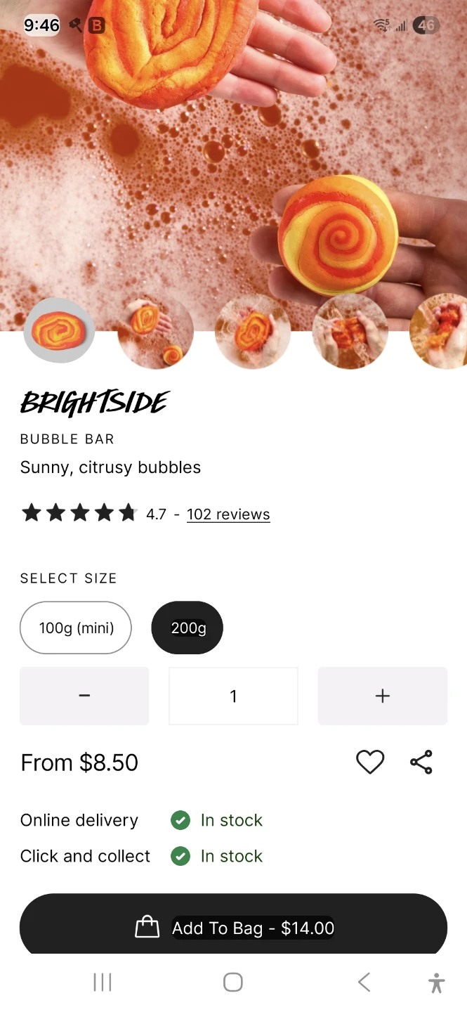 Lush Brightside Bubble Bar