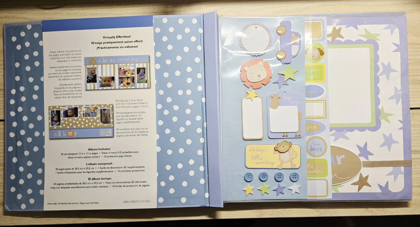 New Baby Boy Scrapbook Complete 12x12 - photo 4