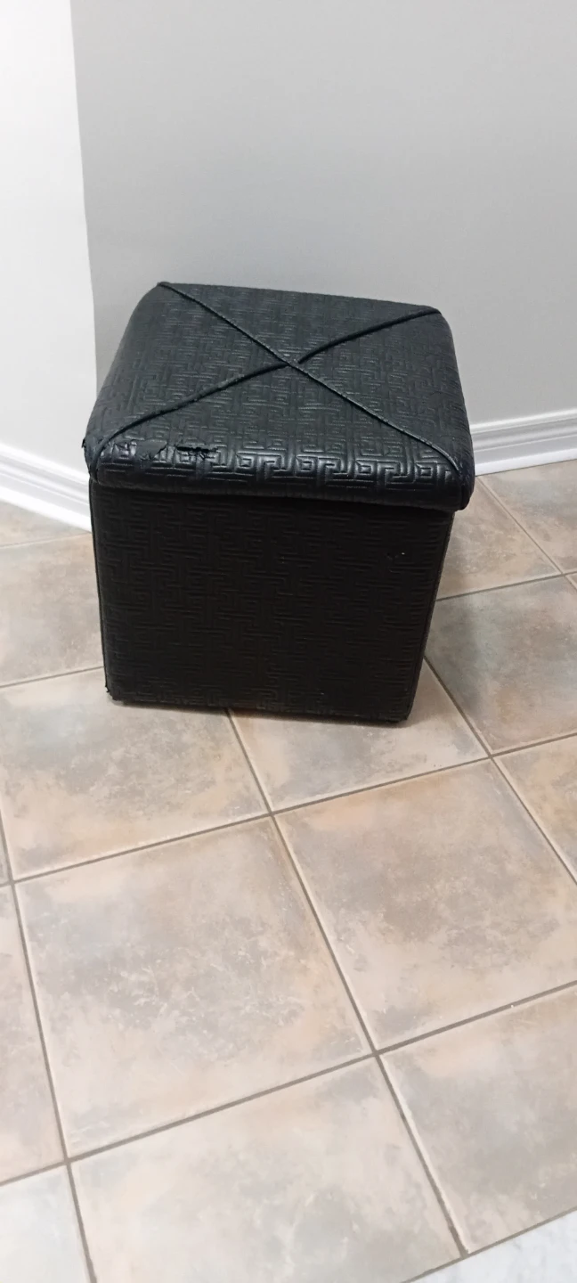 Black Storage Ottoman