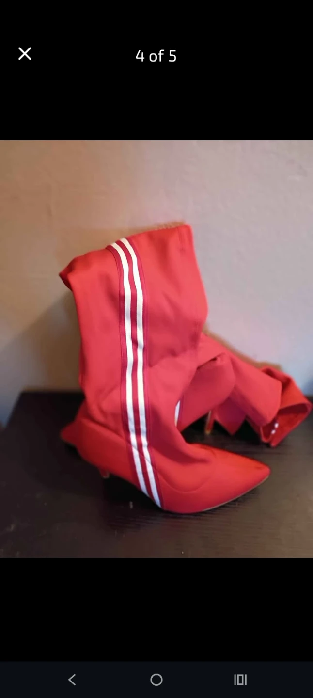 Red Heeled  thigh Boots