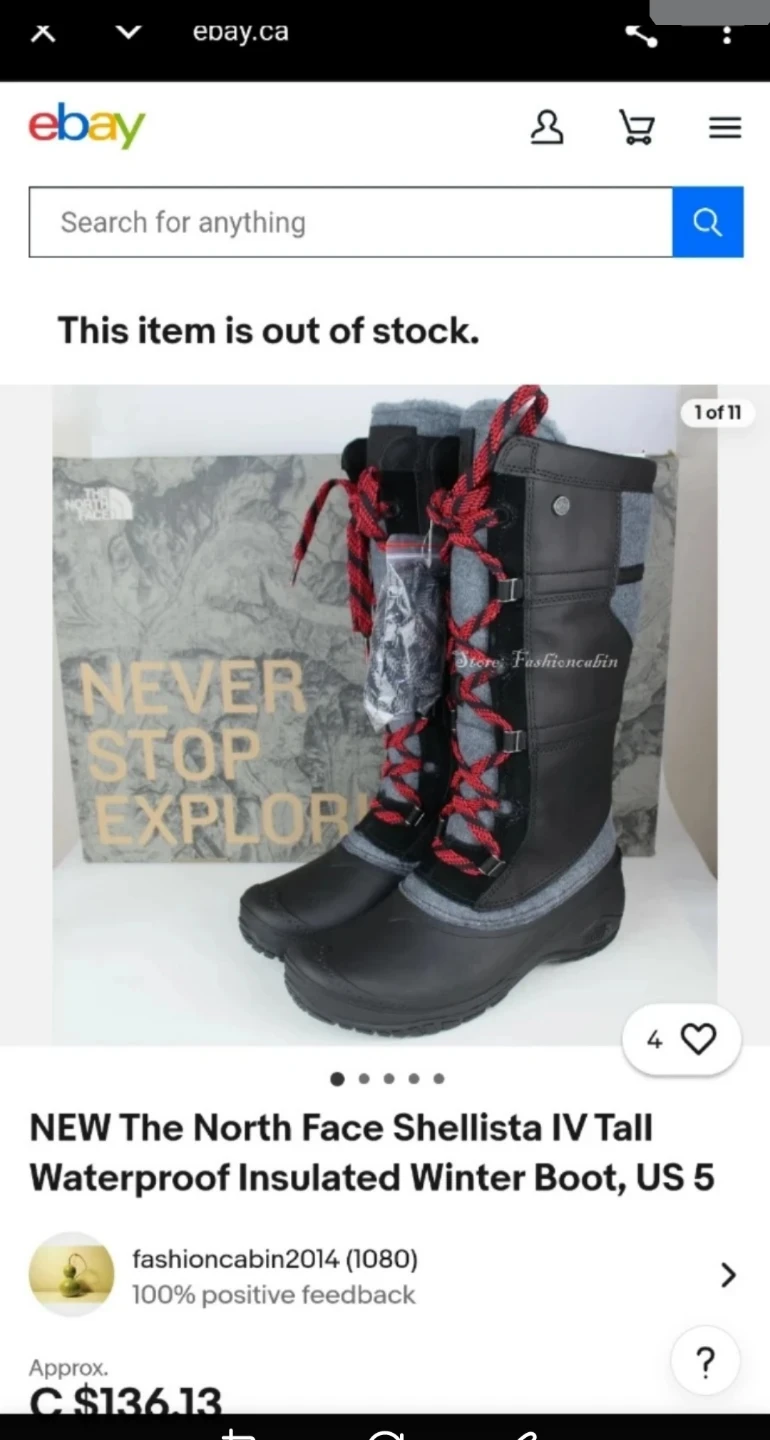 The North Face Shellista IV Winter Boots 🥕 size 8
