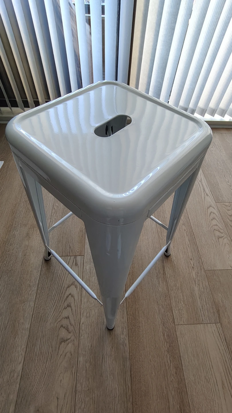 White Metal Bar Stool 66 cm/26 inches - photo 3