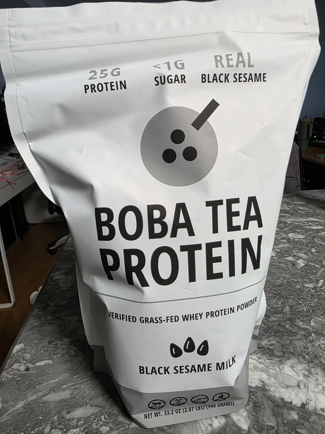 Boba Tea Protein Powder - Black Sesame Milk