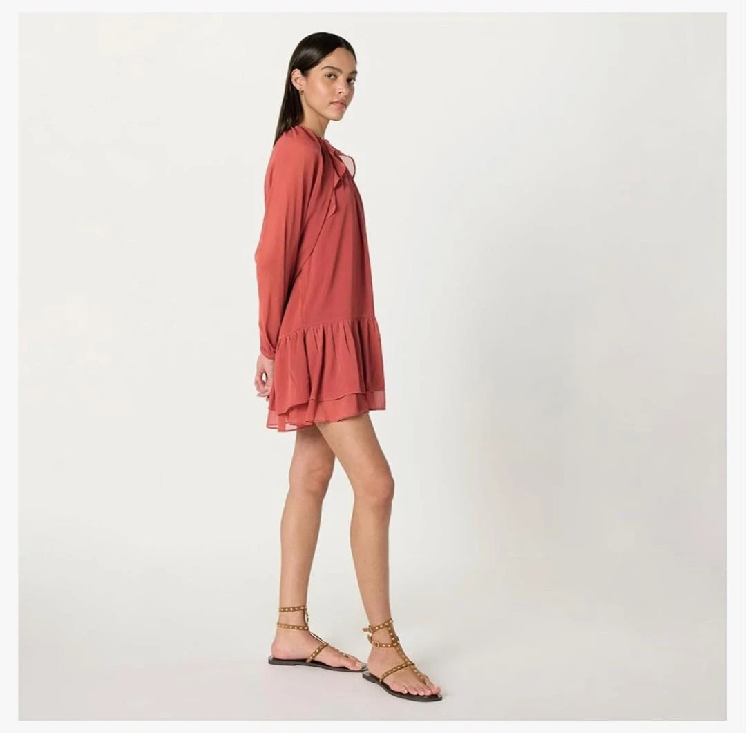 The Drop Women’s Jordan Ruffle Mini Dress - Chiffon, Medium - photo 2