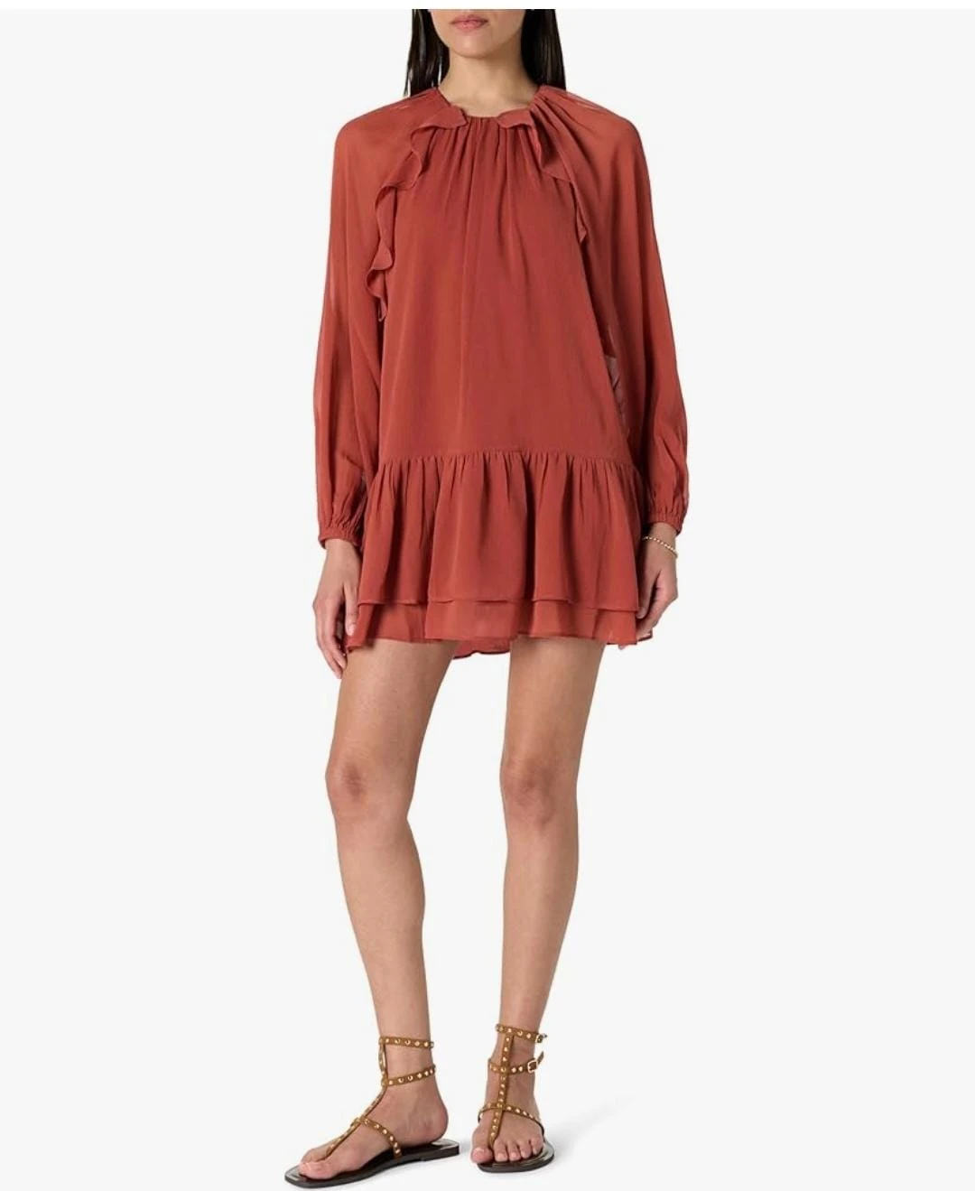 The Drop Women’s Jordan Ruffle Mini Dress - Chiffon, Medium - photo 4