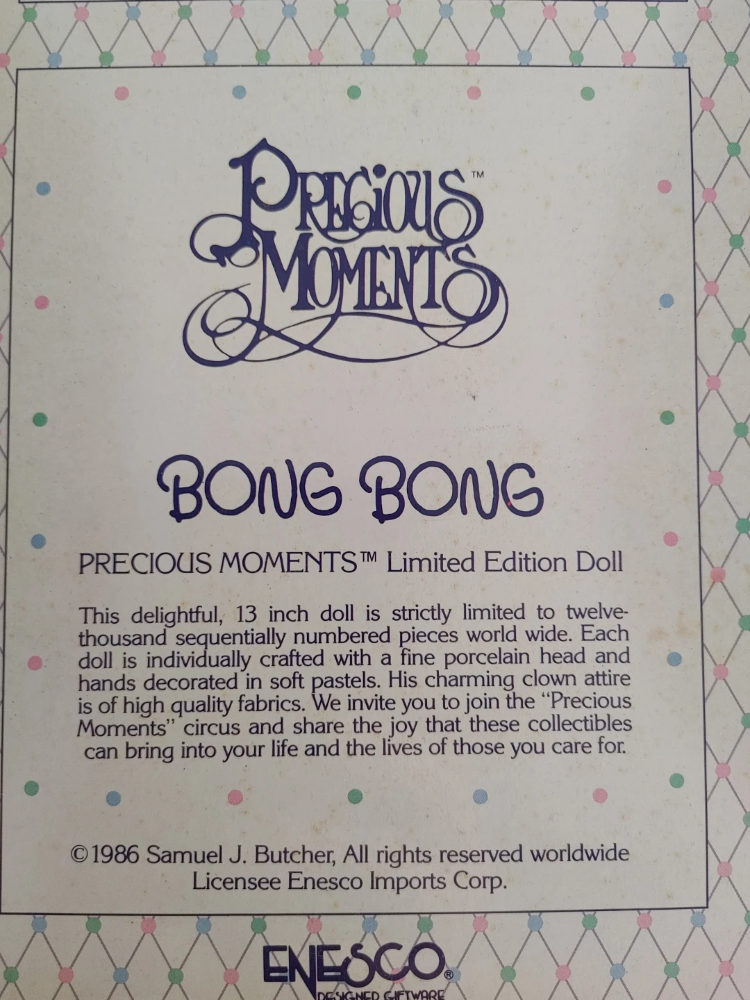 Precious Moments Candy & Bong Bong Limited Edition Dolls (Pair) - photo 3