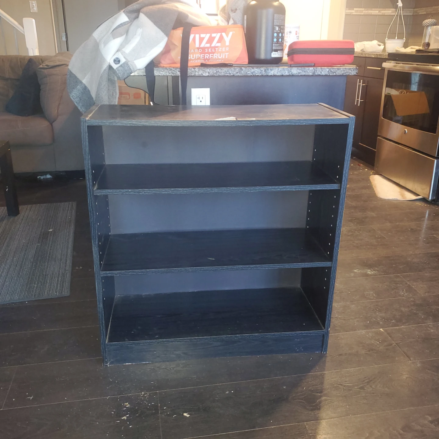 Black 3-Shelf Bookcase