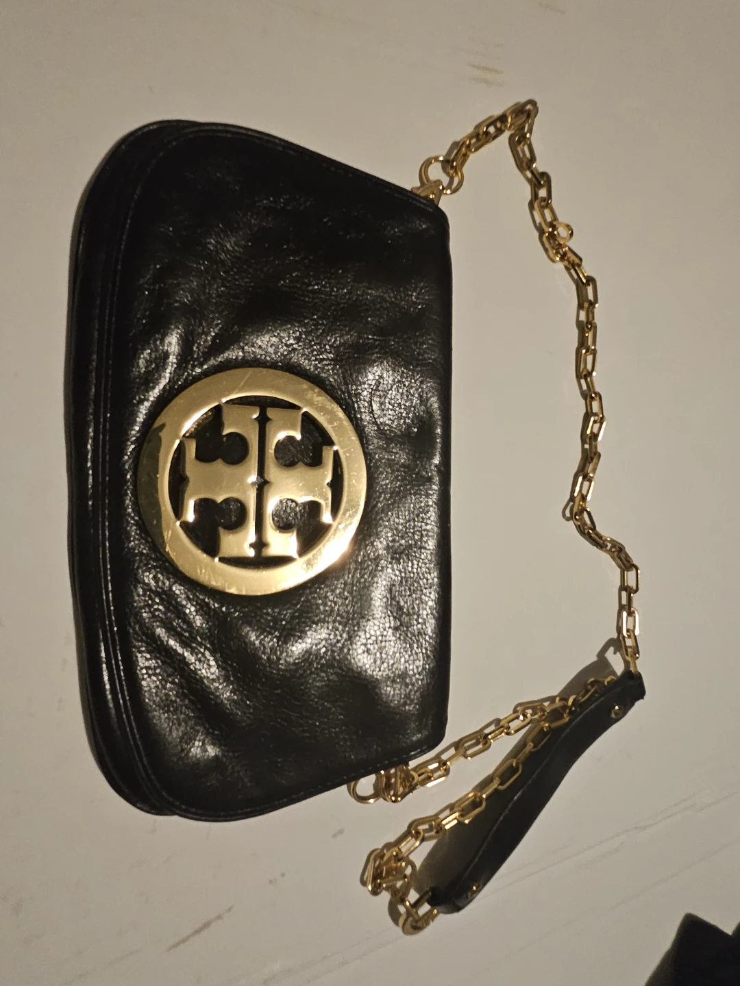 Tory Burch Black Leather Chain Bag