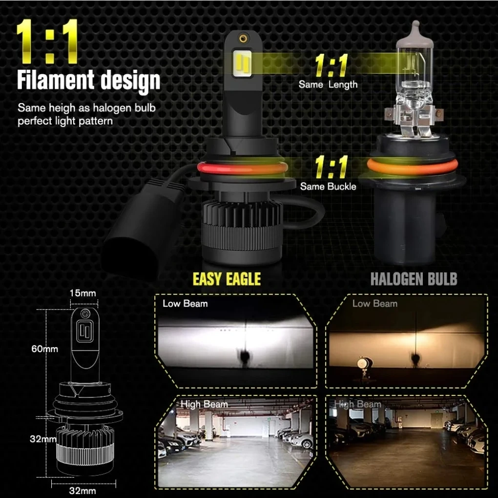 EASY EAGLE 9004 LED Headlight Bulbs - photo 5