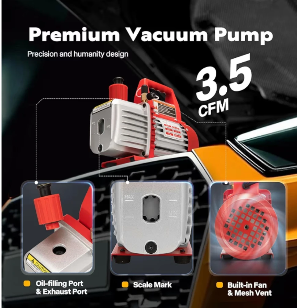 VIVOHOME Rotary Vane Vacuum Pump Kit - photo 3