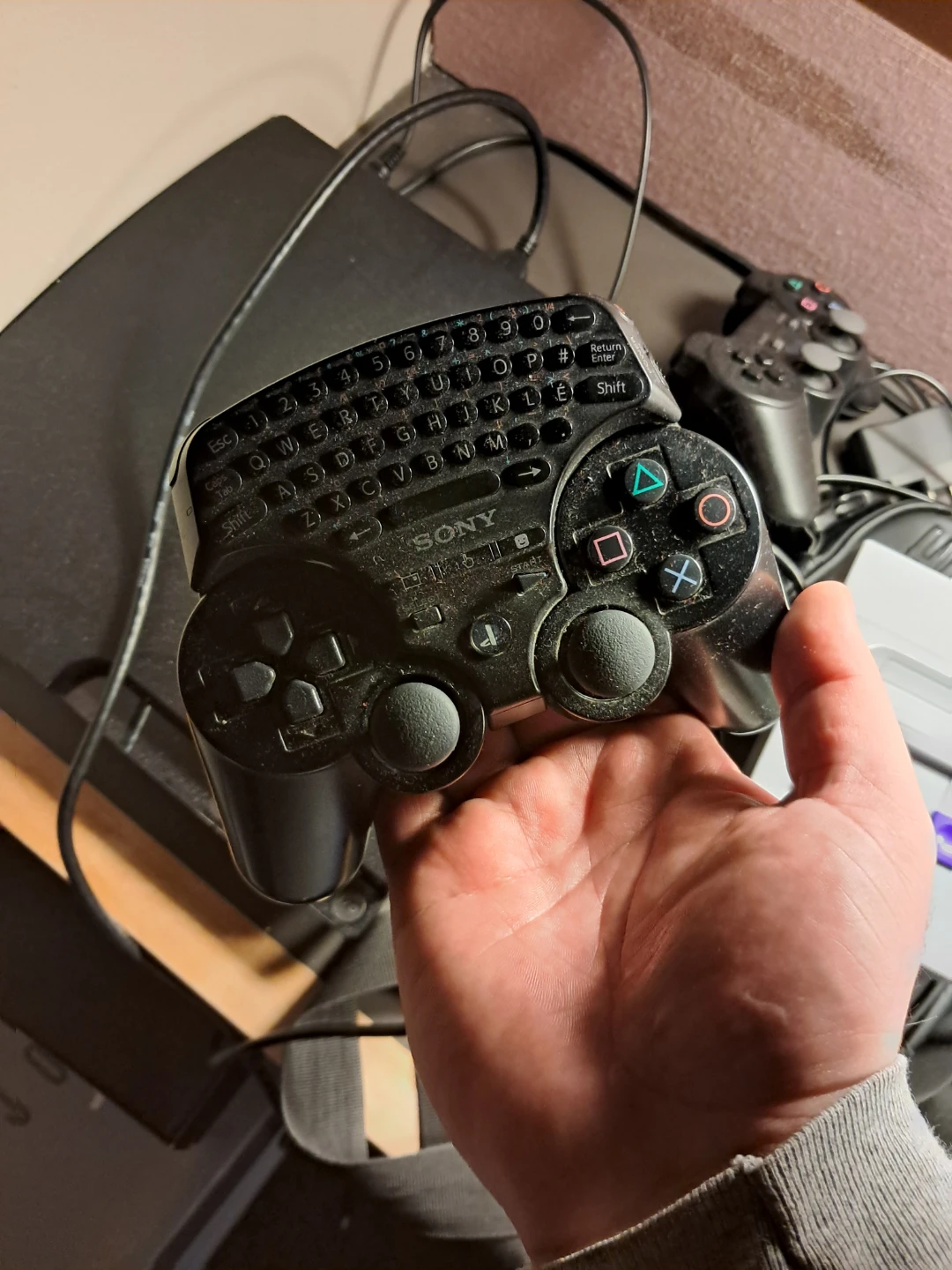Sony PlayStation 3 (PS3) Controller with Keyboard Attachment - photo 2