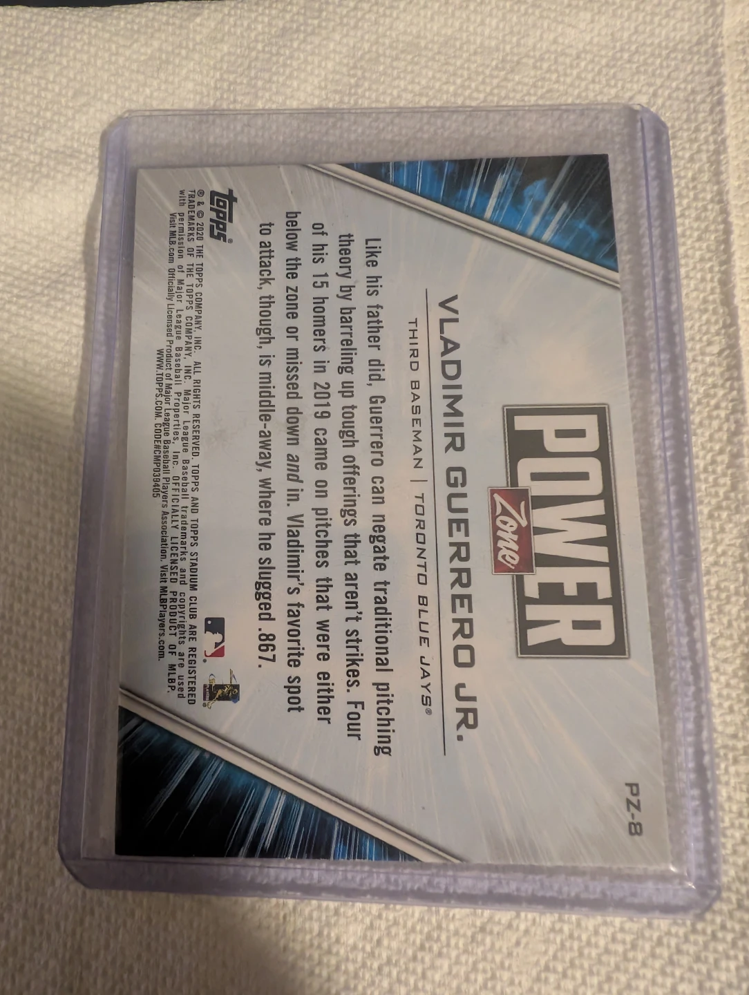 Vladimir Guerrero Jr. "Power Zone" Baseball Card - photo 2