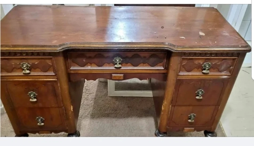 Antique Wooden Desk - photo 4