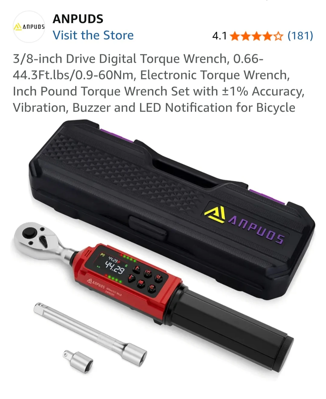 ANPUDS 3/8-inch Digital Torque Wrench - photo 2